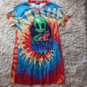 Tie die shirt dress